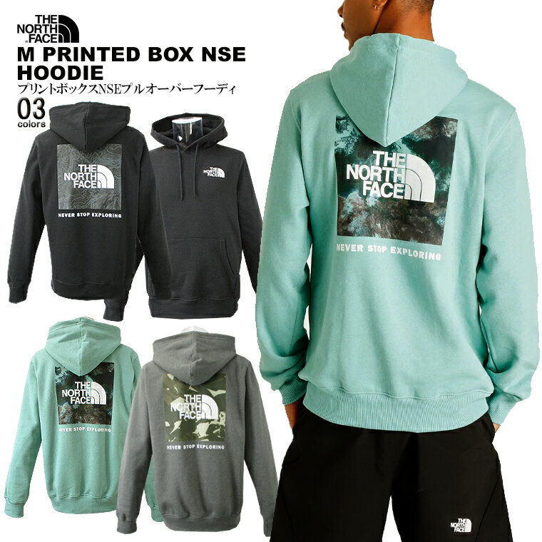 THE NORTH FACE ノースフェイスプリントボックスNSEプルオーバーフーディnorth/m