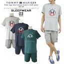 TOMMY HILFIGER/トミーヒルフィガーサークルプリント半袖Tシャツ×ハーフパンツセットアップtommy/m/newラウンジウェア【clearance sale限定】【CLOSE OUT SALE限定】【即納】