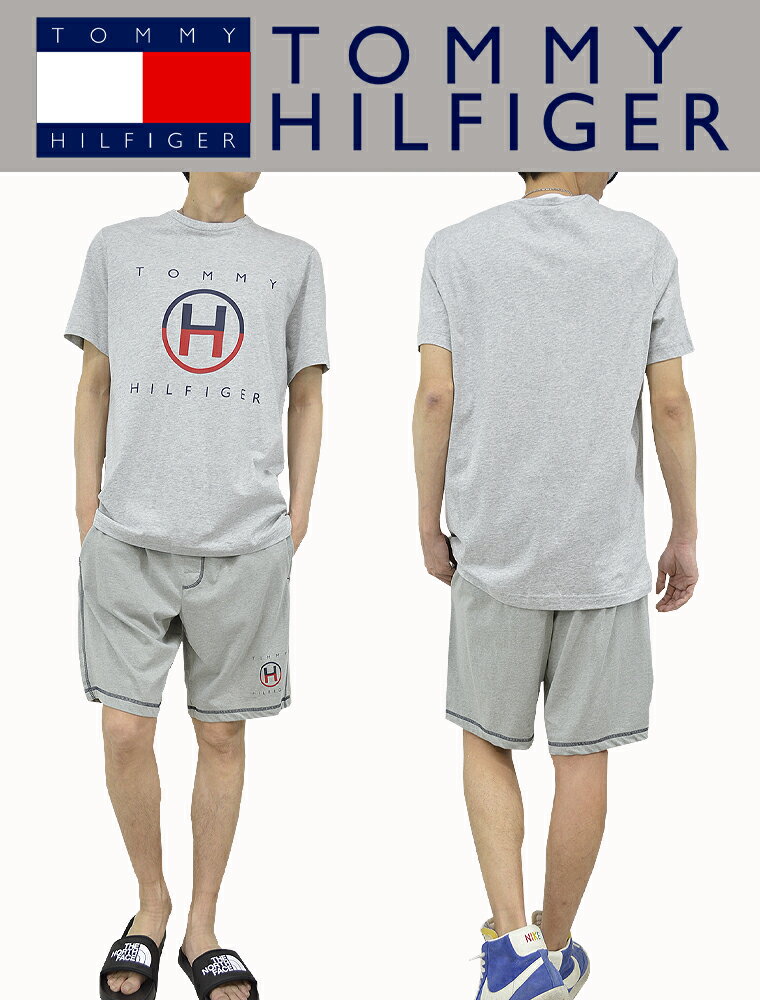 TOMMY HILFIGER/トミーヒルフィガーサークルプリント半袖Tシャツ×ハーフパンツセットアップtommy/m/newユニセックス ラウンジウェア【税込3,980円以上で送料無料】【即納/あす楽】！TOMMY−09T4162−4148−