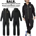 BALR. ボーラーゴールドエンブレムジップフーディ&ジョガーパンツセットアップBALR./newRani Zip Gold Emblem Hoodie & Regular Gold Emblem JoggerUNISEX 2点セット 上下セット ジョガー パーカー