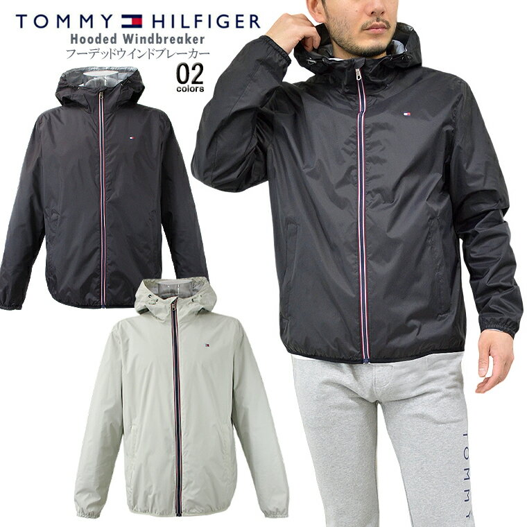 TOMMY HILFIGER トミーヒルフィガーブランドのコンセプトは「クラシック アメリカン クール」。伝統的なアメリカンファッションに新鮮なひねりを加えてモダンにアップデートしています。1985年の会社創設以来、世界で最も注目されているのブランド一つとして、メンズウェア、ウィメンズウェア、子供用アパレル、スポーツウェア、デニムなどの美しくデザインされた高品質の商品を提供しています。 商　品　説　明 ブランド TOMMY HILFIGER/トミーヒルフィガー 品番 TOMMY-157AN076 カラー BLKブラック/ICEアイス 素材 シェル:ナイロン100% ライニング:ポリエステル100% BREATHABLE&WATER RESISTANTテクノロジーにより通気性と耐水性を確保しています。 商品コメント ◆TOMMY HILFIGER/トミーヒルフィガーのフーデッドウインドブレーカー。トリコロールカラーのジッパーテープがアクセントになっているナイロンジャケットのご紹介です。ジップや袖口等、細部にまで丁寧に作りこまれ、身頃にはメッシュ素材、袖、フードにはナイロン素材があてられています。裾は多少絞られているので、丸いシルエットになり、男女共におススメのデザインです。BREATHABLE&WATER RESISTANTテクノロジーにより通気性と耐水性良く、レインジャケットとしても大活躍の軽量なウィンドブレーカー。ランニングやジムなどのスポーツウェアとしてもおススメ。軽やかな着心地で、動きやすさも抜群のアイテムです。 仕様/フロントファスナージップ・フロントポケット2・裾部分ドローコード・フード部分ドローコード こちらの商品はアメリカから並行輸入商品でございます。 状態上代 新品・正規品・未使用・並行輸入商品・日本未入荷海外限定 ＊生産過程に生じるキズや若干の汚れが多少ある場合がございます。また素材の特性上、若干の色ムラ、擦れが見られる場合がございますが、こちらは素材の特性となります。予めご了承下さい。 サイズ展開 海外USサイズS 海外USサイズM 海外USサイズL 海外USサイズXL 【海外US規格サイズの為、日本規格より若干ではありますが、大きめのサイズ感となりますので、必ず実寸サイズ表をご確認下さい。】 モデル身長178cm、標準体型、普段Mサイズ着用 Mサイズを着用して撮影 ※あくまでも、タグに表記されたメーカー規格によるサイズです。同サイズでも、メーカーによりサイズが変わってきますので、詳細は実寸を御覧下さいませ。 平置実寸 S:肩幅44cm身幅56cm着丈70cm袖丈66cm M:肩幅46cm身幅58cm着丈71cm袖丈67cm L:肩幅48cm身幅61cm着丈73cm袖丈68cm XL:肩幅50cm身幅64cm着丈74cm袖丈69cm ※多少の誤差は御了承下さいませm(__)m