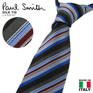 Paul Smith ポールスミスマルチストライプ柄シルク100%ネクタイSILK TIE paulsmith/new父の日 卒業式 入学式 入社式 メンズビジネス用 フォーマル クリスマス 誕生日 プレゼント【送料無料】【ギフト包装不可】【メール便】【代引不可】【即納】