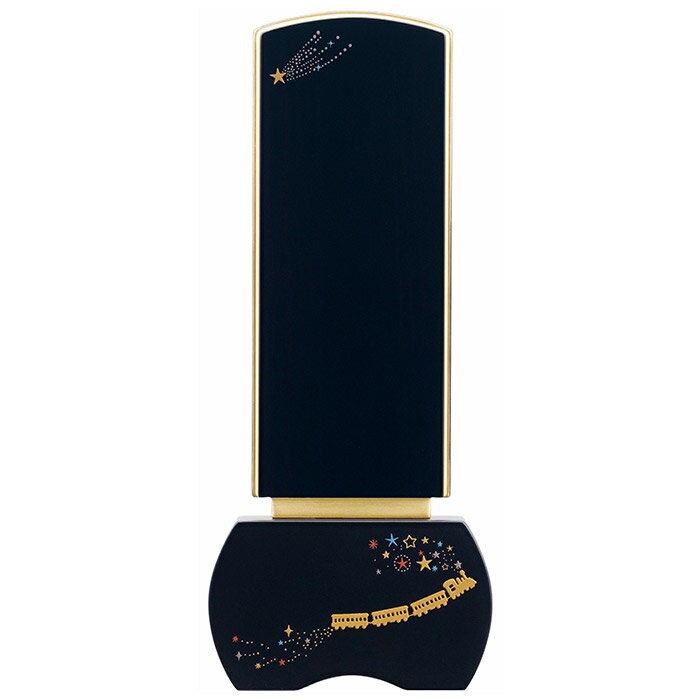 モダン位牌 優徳 銀河鉄道ノ夜 4.0号 黒檀・流れ星　高さ17.0cm