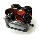 【お供え】仏膳(黒内朱)5.5寸 [供養膳 仏壇 ご飯 お供え 器 霊具膳 霊供膳 御膳 お膳 仏前 仏具 お盆 初盆 新盆 供養 盆用品 盆飾り 仏膳セット ...