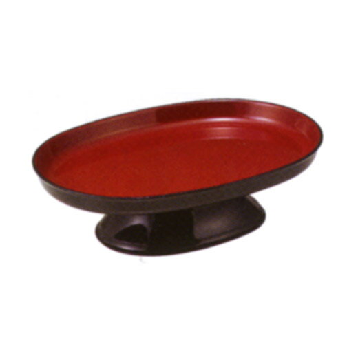 供物台 小判型 サンメニー 黒内朱 7.0【お供え】【仏具各種】