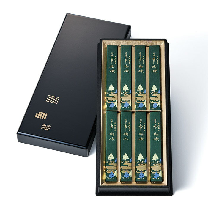 【有煙】進物 沈香香樹林 短寸8箱入り 塗箱