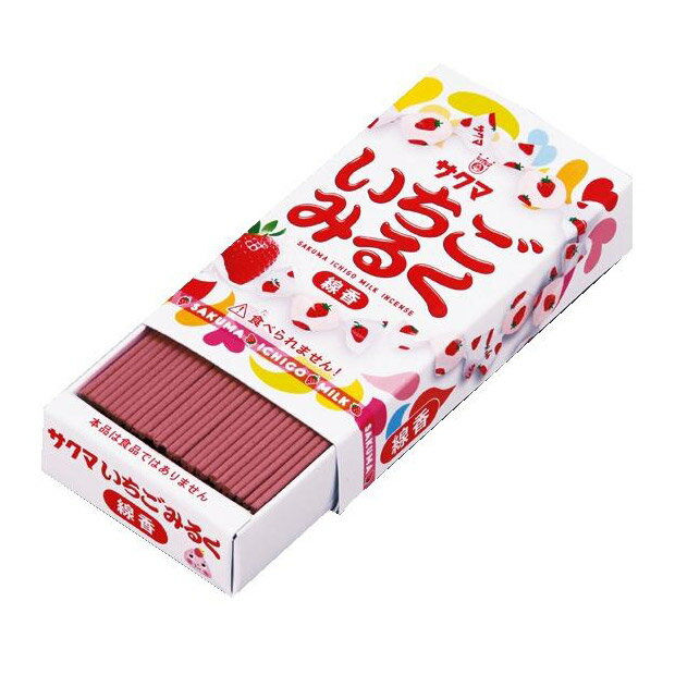 乐天商城 - 線香 ミニ寸 いちごみるく ミニ寸線香 [微煙 コラボ サクマ製菓 カメヤマ コラボ線香 自宅用線香 家庭用線香 お菓子 お供え 供養 命日 喪中 七七日]