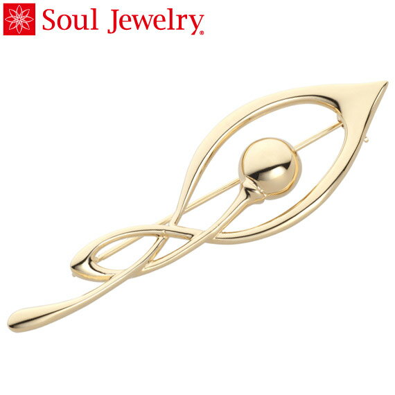 Soul Jewelry ミズバショウ シルバー925・イエローゴールドメッキ （ブローチ・シリーズ ）