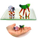 盆用品 精霊馬 ちょこっと飾れるガラスの精霊馬セット