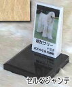 白大理石に写真を入れて国内製作します。 ペットのお墓(室内用)白大理石&セルベジャンテ トールタイプオーダーメッセージ・オーダーレイアウト製作写真配置・贈る言葉...