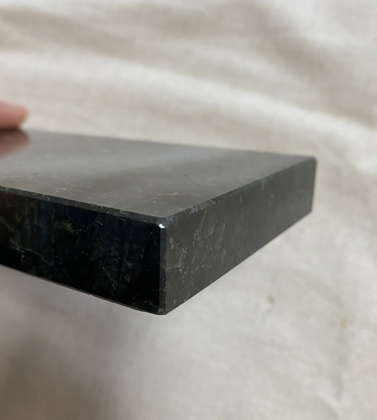 天然石オーディオボード　エメラルドパール　197×85×18ミリ 1枚　210914-04n即納対応品　現品売り 自社工場製造