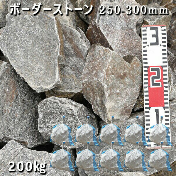 庭石 ロックガーデンボーダーストーン（250-300mm）1〜2個入り10袋セット/計約200kgガーデンロック ガ..