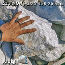庭石 割栗石 砕石 石灰岩 ロックガーデンピュアホワイトロック(150-250mm)3〜5個入り1袋(約20kg)ガーデンロック ガーデニング おしゃれDIY ...