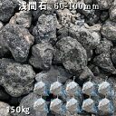 庭石 ロックガーデン浅間石（60～100mm）10袋（約150kg）ガーデンロック ガーデニング おしゃれDIY 花壇 造園 ガビオン 砕石 土留め 池割栗石　溶岩　アクアリウム