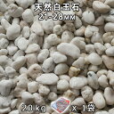 砂利 石庭 庭石 化粧砂利天然白玉石 小(21-28mm) 1袋(約20kg)法人宛 又は 個人様支店止め代引・時間指定不可砂利 シ゛ャリ おしゃれ 和風 洋風...