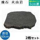 飛び石 火山岩 Φ600x厚50mm内外2枚セット(約34.4kg/枚x2枚)法人宛 又は 個人様支店止め飛石 ステップストーン 庭石 エクステリア アクセント...