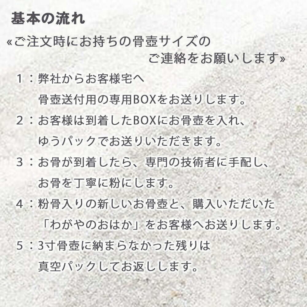 粉骨専門の技術者がお骨を丁寧に粉にします。手元...の紹介画像2