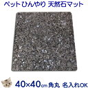 大理石でペットひんやりマット冷却タイルノルウェー産天然石ブルーパール【送料無料】コーナーR加工 40×40cm 暑さ猛暑対策冷却マット/ひんやりベッド/ペットボ...