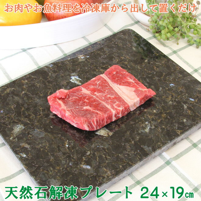 天然石解凍プレート置くだけで急速解凍 時短のキッチンエコツールおいしい肉・魚料理に天然石だから安心♪石専門店．com【RCP】