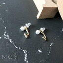 【メール便送料無料】パールフックモチーフピアス パールピアス ピアス アクセ アクセサリー シンプル ゴールド ホワイト レディース 大人 両耳 ワンポイント 普段使い 華奢 オフィス デート ギフト おしゃれ 誕生日プレゼント 女性 誕生日 プレゼント ジュエリー 【即納】