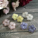 【メール便送料無料】フラワーポイントピアス フラワー 花 小花 小ぶり くすみカラー パステル ピアス アクセ アクセサリー シンプル レディース 大人 両耳 トレンド 定番 人気 韓国 普段使い 通勤 デート かわいい おしゃれ 雑貨 プレゼント 春 夏 秋 冬 プチプラ【即納】