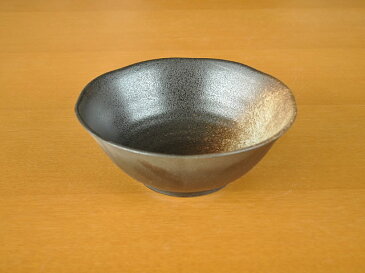 食器 煮物鉢 サラダボウル おしゃれ 和食器 モダン 美濃焼 大鉢 アウトレット カフェ風 黒備前花型サラダ鉢