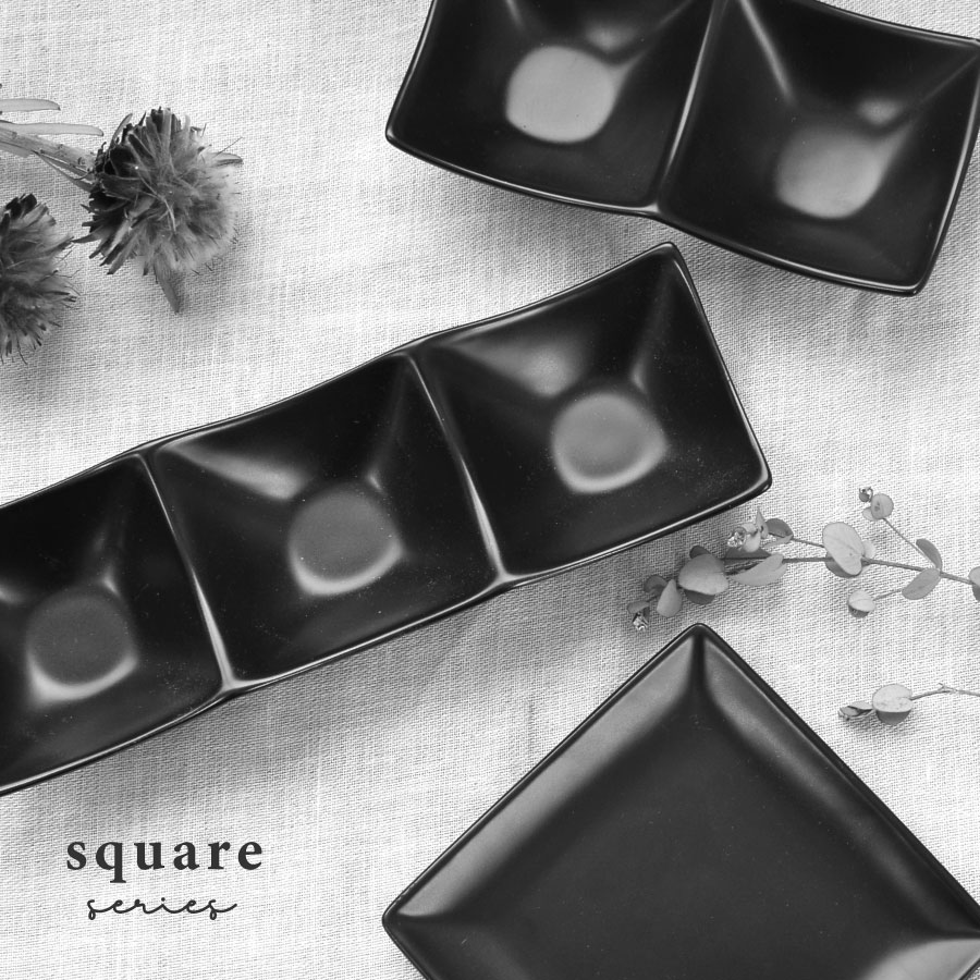 食器 おしゃれ 皿 squareケーキ皿 角皿 小皿 中皿 プレート マット 黒色 日本製 カ...