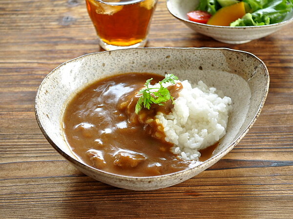 食器 和食器 おしゃれ 皿 カレー皿 渕茶うのふ粉引変形多用鉢 パスタ皿 モダン 美濃焼 ボウル アウトレット カフェ風