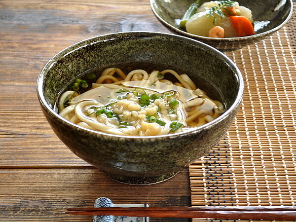 食器 どんぶり おしゃれ 和食器 モダン 丼ぶり 美濃焼 うどん鉢 そば アウトレット カフェ風 深緑窯変讃岐丼