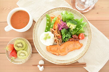 食器 パスタ皿 おしゃれ 和食器 モダン 美濃焼 大皿 ワンプレート アウトレット カフェ風 渕錆粉引ディナープレート24.5cm