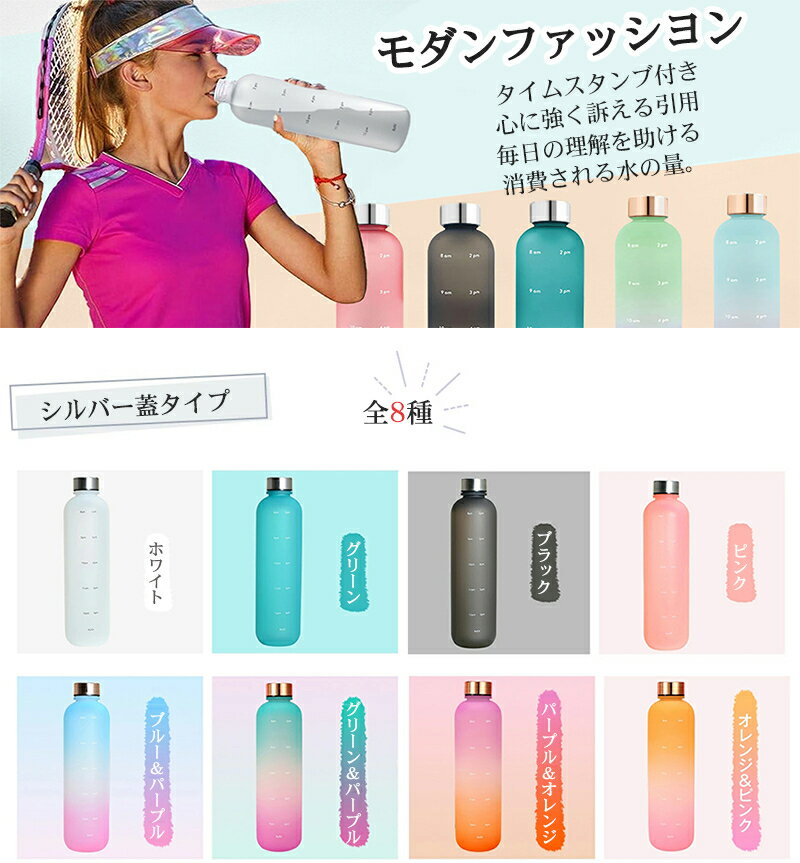 ウォーターボトル 1000ml 水筒 1リット...の紹介画像2