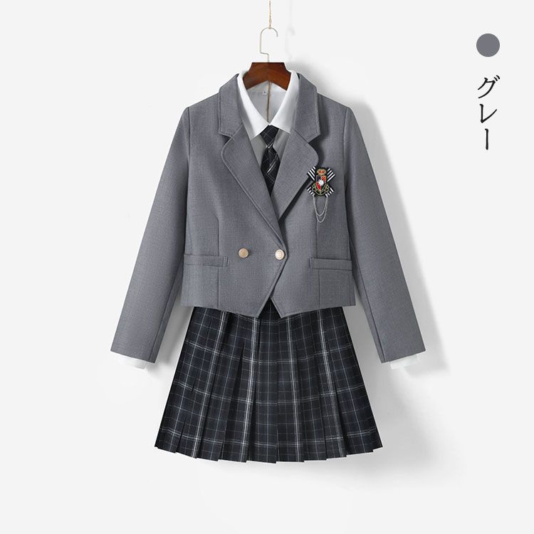 【送料無料】スクールブレザー 女の子 5色 女子高生 ジャケット 秋冬 制服ブレザー ショート丈 通学 入学式 卒業式 ブレザー ネイビー ブラック 大きいサイズ 制服スクールブレザー スクール ブ 3