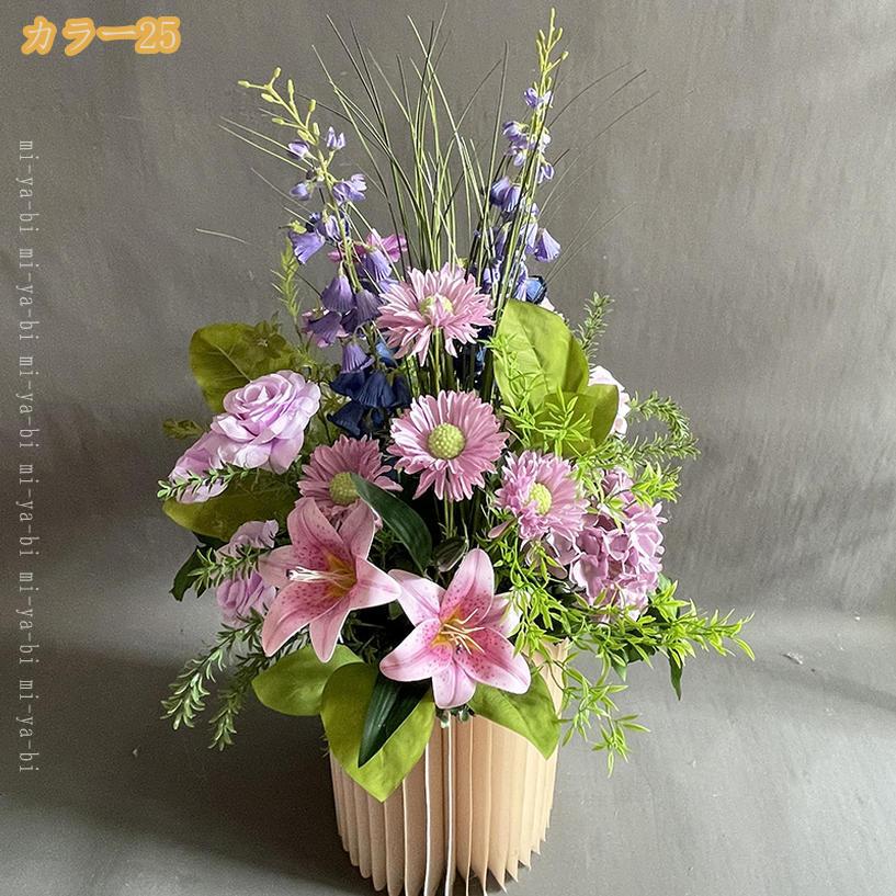 2000円OFFクーポン 人工植物 造花 観葉植物 シルクフラワー 屋外 造園 草の茂み 低...