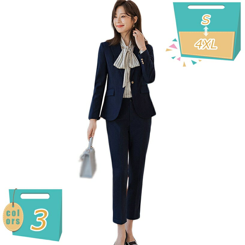 レディース 長袖 スーツ ジャケット パンツ セット ビジネススーツ セットママ 面接 転職 通勤服 オフィス 仕事 会社 レジャー スリム 上品 通勤 OL 事務服 お宮参り セレモニースーツ セットアップ 上下セット ハイウエスト mi-ya-bi