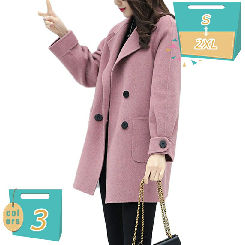 1000円OFFクーポン レディース ファッション コート ウール コート レディース チェスターコート 秋冬 ショートジャケット アウター 大きいサイズ カジュアル 黒 きれいめ 通勤 オフィス ビジネス 暖かい 防寒 大きいサイズ 20代 30代 40代 mi-ya-bi