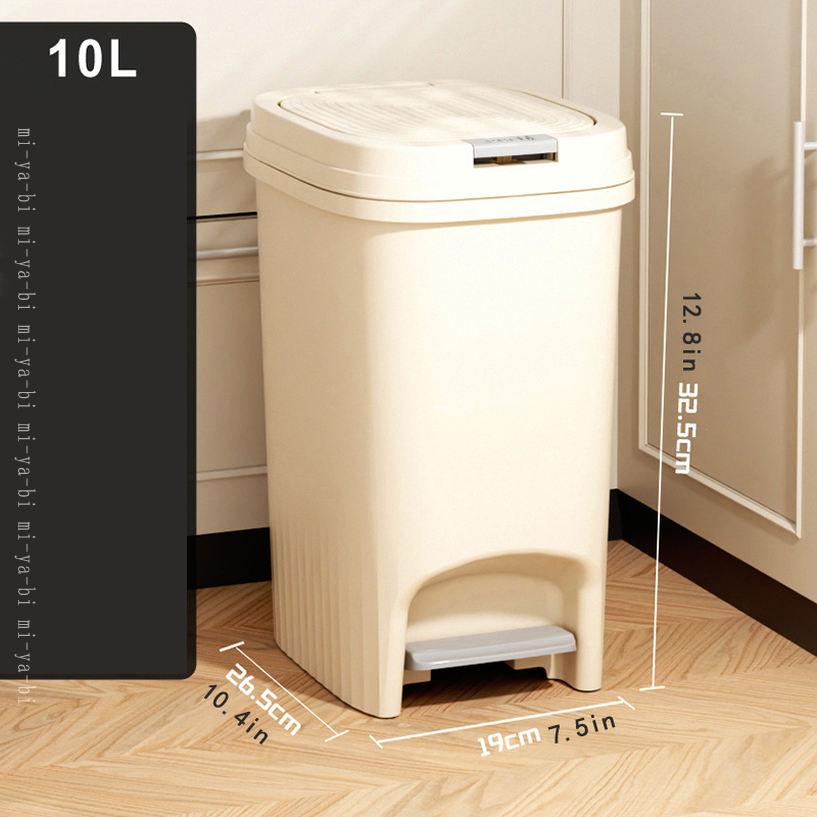 300円OFFクーポン ペダルペール 蓋付き シンプル おしゃれ プラスチック 蓋付きゴミ箱 ペダル ダストボックス ペダル ゴミ箱 おしゃれ スリム 分別 カップボード下 棚下 カウンター下 ごみ箱 キッチン リビング 抗菌 防汚 ペダル式ゴミ箱 ペダル ゴミ箱 mi-ya-bi [3]