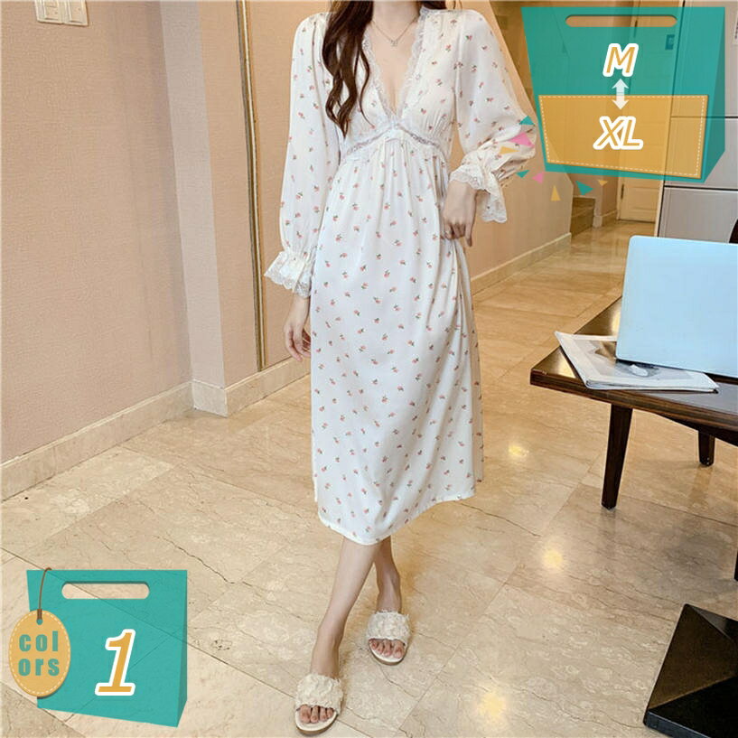 500円OFFクーポン ネグリジェ レディース 部屋着 ワンピース パジャマ ナイトガウン ルームワンピース ホームウエア 綿 ゆったり 膝丈 リラックス ネグリジェ 産前 産後 入院 長袖 可愛い 姫系 チュール 半袖 春夏秋 フレア ゆったり お姫様 mi-ya-bi