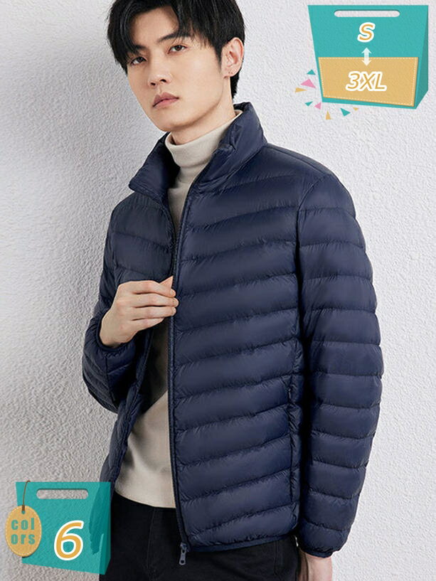 ダウンジャケット メンズ 冬服 中綿ジャケット アウター 立ち襟 ジップアップ 大きいサイズ アウトドア 防寒 厚手 暖かい 軽量 柔らかい カジュアル ゆったり おしゃれ ビジネス ジャンパー スリム ダウンコート 秋服 mi-ya-bi