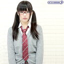 1216F▲【送料無料・即納】制服 スクールネクタイ単品 紋章 色:エンジ サイズ:フリー コスチューム コスプレ 1000円ポッキリ