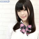 1231G▲【送料無料・即納】制服 スクールリボン単品 ピンクラメチェック 色:ピンク ブレザー コスチューム コスプレ 1000円ポッキリ