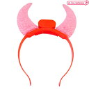 1304C▼【送料無料・即納】 B品 LEDカチューシャ 電飾 悪魔の角 Devil's horn 色:ピンク コスプレ 光る ヘアアクセサリー 可愛い ツノ ...