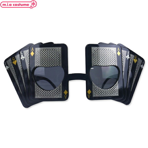 1305I■【送料無料・即納】B品 トランプサングラス 色:黒 オシャレ コスプレ パーティグッズ ハロウィン おもしろ 仮装 変装 宴会 ネタ ジョーク カッ...