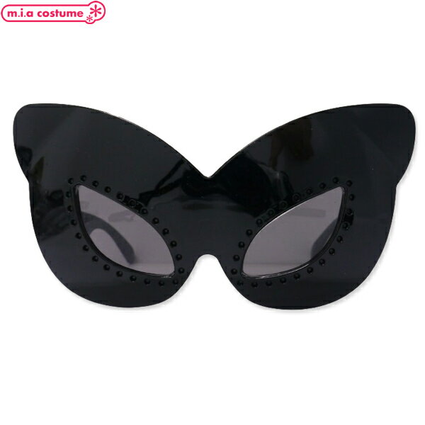 1315C■【送料無料・即納】B品 仮面風サングラス 色:黒 ブラック 蝶々風 バタフライ コスプレ パーティグッズ ハロウィン おもしろ 仮装 変装 宴会 ジ...