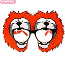 1315E■【送料無料・即納】B品 ライオンめがね(レンズなし) オレンジ 獅子 撮影用 コスプレ パーティ ハロウィン おもしろグッズ 仮装 伊達眼鏡 par...