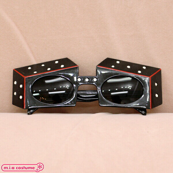 1306D■【送料無料・即納】 B品 サイコロ仮面サングラス単品 色:黒