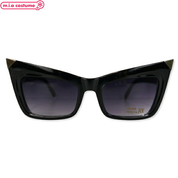 1283B■【送料無料・即納】B品 角サングラス 黒グラデーションレンズ ブラック コスプレ パーティグッズ ハロウィン おもしろ 仮装 変装 宴会 カッコいい