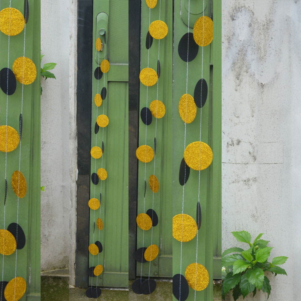 ガーランド　丸 会場装飾　ハウスデコレーション おしゃれ雑貨 グリッターミックスガーランド 丸型ガーランド 結婚式・婚礼飾り　二次会 ペーパーディスプレイ フルーツ型ペーパーぽんぽん ガーランド ディスプレイ インテリア　DIY