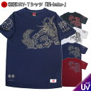 和柄クールドライ冷感Tシャツ「獏 -baku-」アメカジ 仏画 半袖 tシャツ 送料無料 メンズ レディース 大きいサイズ 手染 京都 最大5L