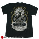 和柄Tシャツ「胎蔵界大日如来」2Lまで 極厚生地 冬でも着れるTシャツ 半袖 tシャツ 仏画 サンスクリット 阿弥陀如来 梵字 京都 送料無料 メンズ レディー...