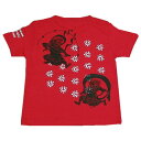 【最大P45.5倍セール】和柄キッズ Tシャツ「風神雷神」親子ペア 半袖 tシャツ 送料無料 メンズ レディース キッズ ダンス 衣装 子供 手染 京都